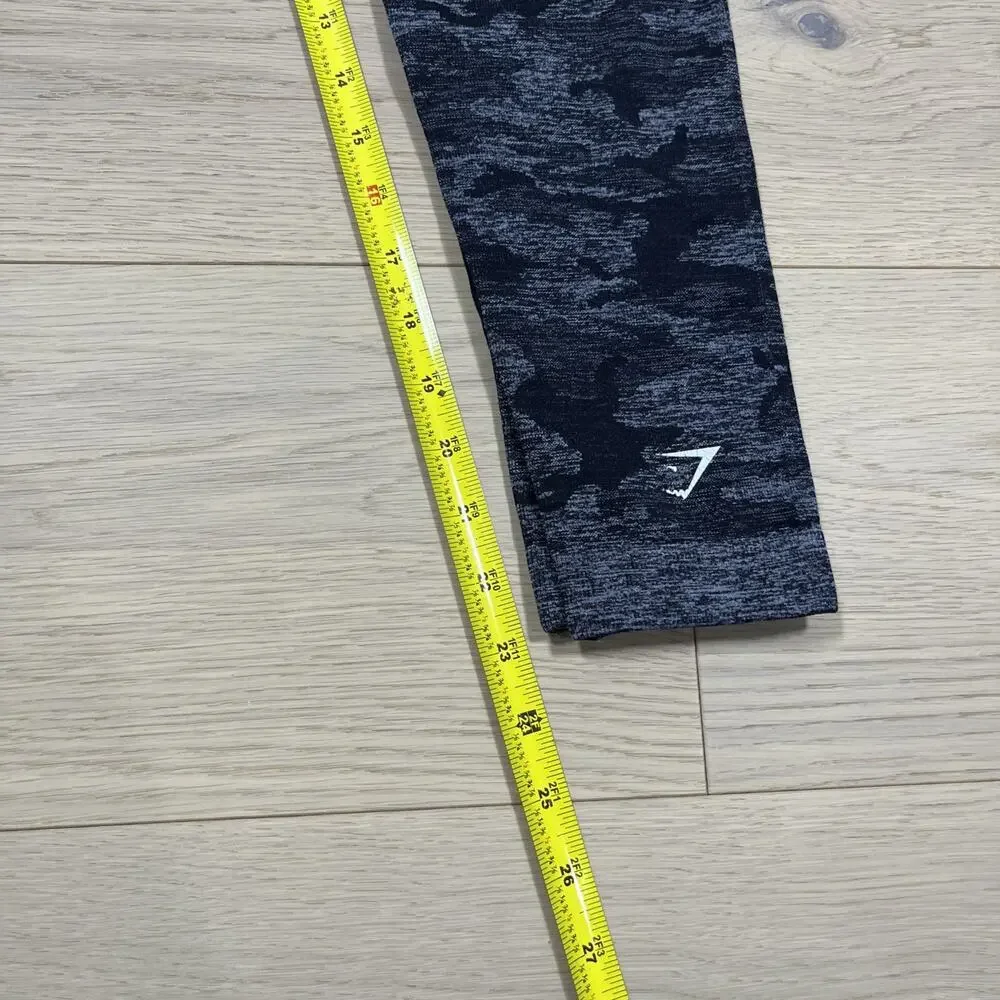 Gymshark Women’s Adapt Camo Seamless Leggings Black Grey - Picture 6 of 10